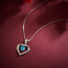 The Dancing Ocean Heart Rhodium Plated Necklace